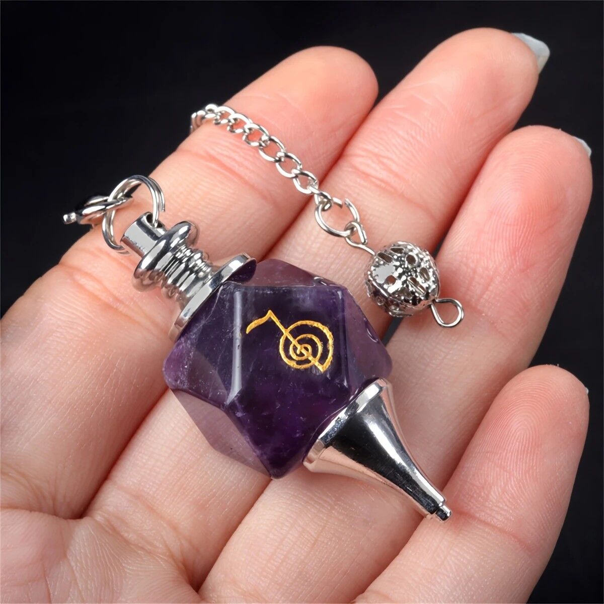 amethyst crystal pendulum