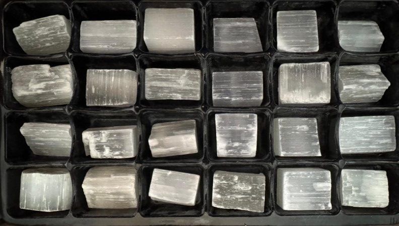 raw selenite pieces
