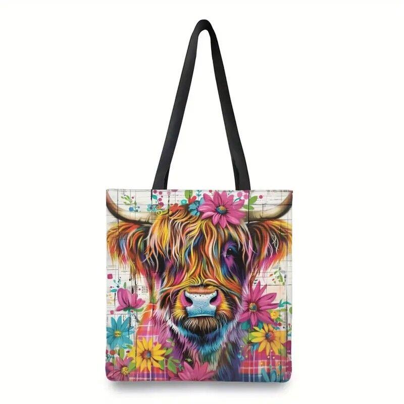 highland cow tote bags