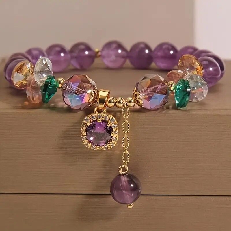 AMETHYST BEAD BRACELET