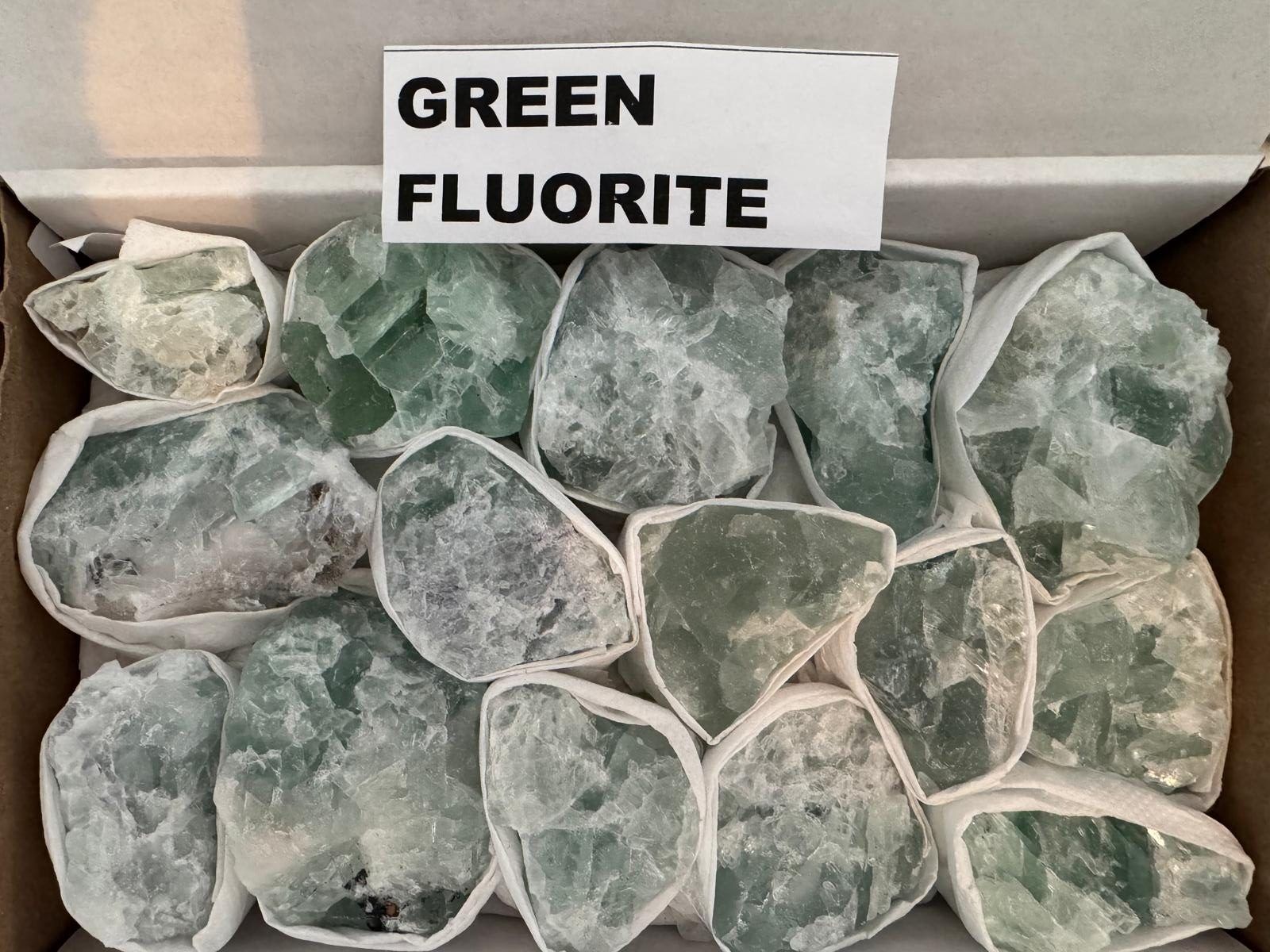green fluorite crystal