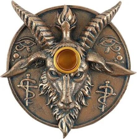 BAPHOMET INCENSE HOLDER MAIN BAPHOMET HEAD INCENSE CONE HOLDER
