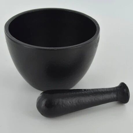 cast iron pestle and mortar set