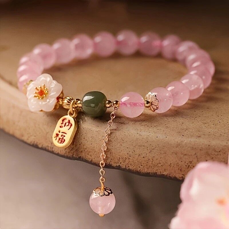 pink cherry blossom bracelet