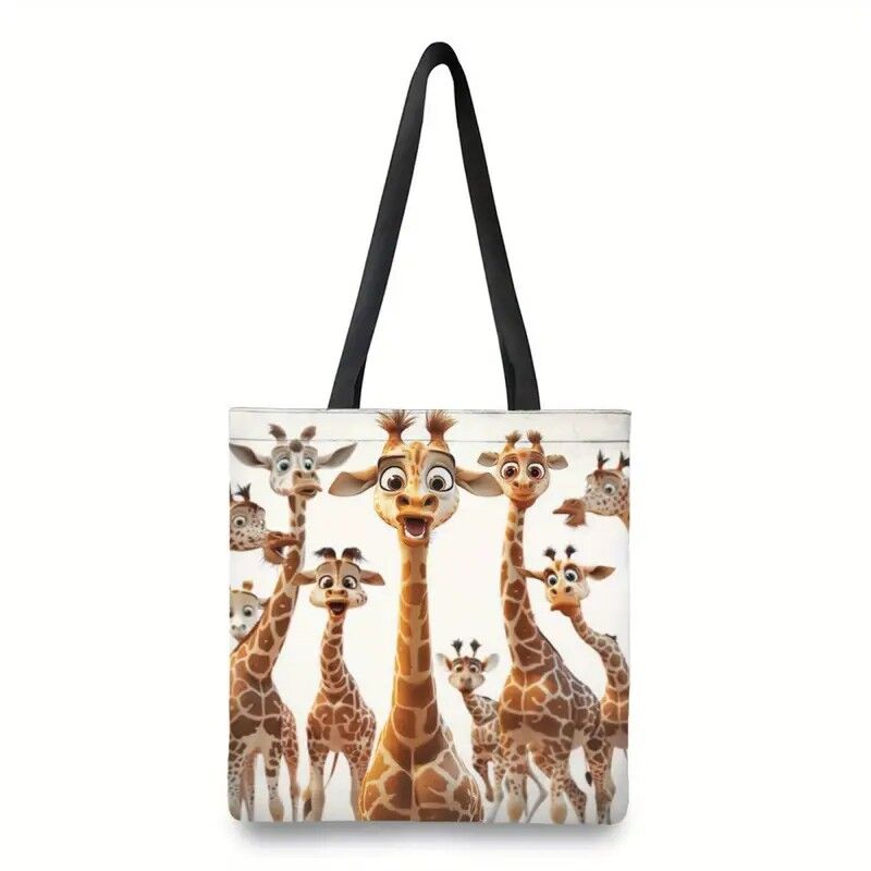 GIRAFFE FAMILY TOTE BAG MAIN 1 funny giraffe tote bags