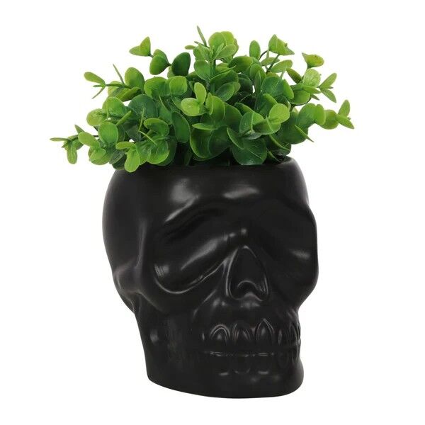 GOTHIC SKULL PLANT POT