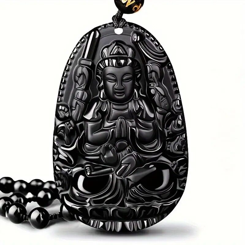 obsidian necklace